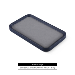 Yinbeini Casual Everyday Leather Jewelry Display Tray Compact Size for Daily Wear Rings Earrings and Necklaces Perfect for Dorm Rooms P054