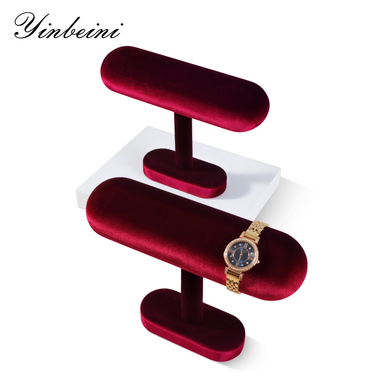 Yinbeini Jewelry  Storage Rack Velvet Watch Storage Stand Watch Display Stand  jeweler counter jewelry counter TB002