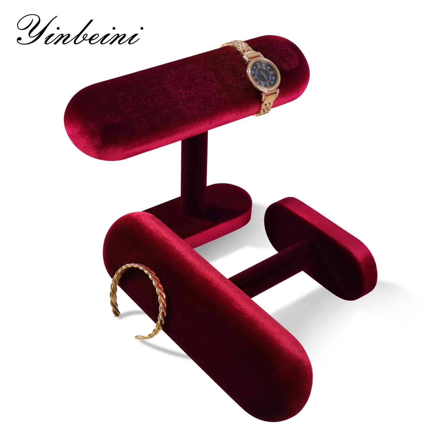 Yinbeini Jewelry  Storage Rack Velvet Watch Storage Stand Watch Display Stand  jeweler counter jewelry counter TB002