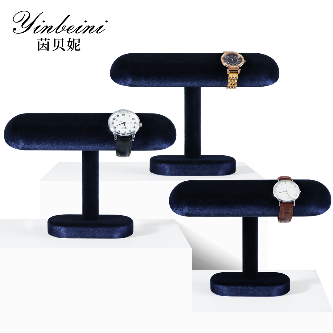 Yinbeini  Jewelry  Storage Rack Watch Storage Stand Velvet Watch Display Stand jeweler counter jewelry counter TB002