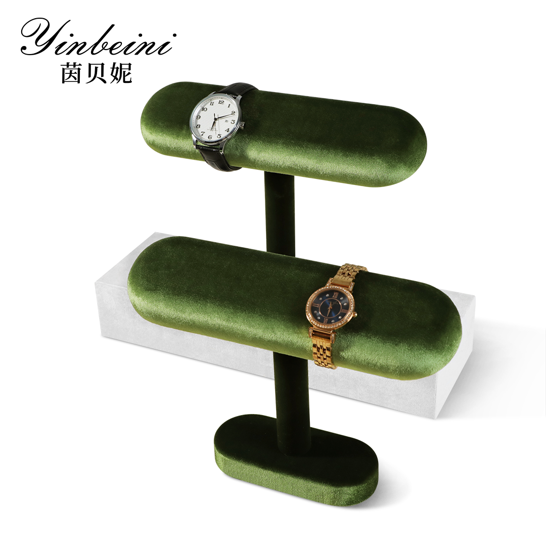 Yinbeini  Jewelry  Storage Rack Watch Storage Stand Velvet Watch Display Stand jeweler counter jewelry counter TB002