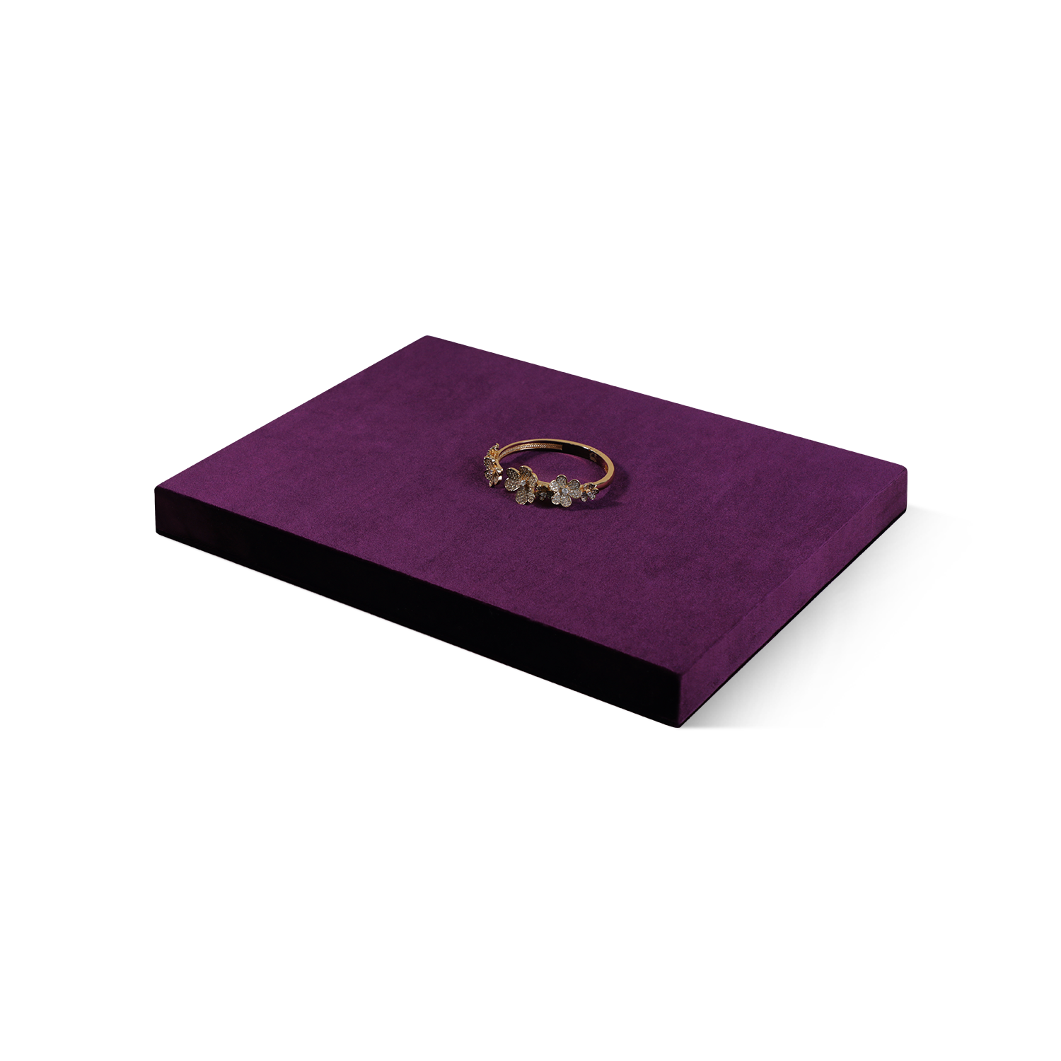 Yinbeini Pendant Bracelet Storage Stand Velvet Jewelry Storage Sets Purple Ring Necklace Earring Display Stand jeweler counter jewelry counter Grey TB008