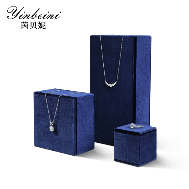 Yinbeini Velvet Necklace Ring Earring Display Stand Jewelry Storage Sets Pendant Bracelet Storage Stand jeweler counter jewelry counter Red TB006