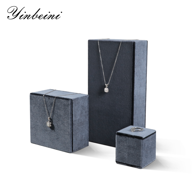 Yinbeini Velvet Jewelry Storage Sets Purple Necklace Ring Earring Display Stand Pendant Bracelet Storage Stand jeweler counter jewelry counter TB005