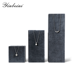 Yinbeini Velvet Pendant Bracelet Storage Stand Jewelry Storage Sets Necklace Ring Earring Display Stand  jeweler counter jewelry counter Blue TB007