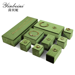Yinbeini Velvet Pendant Bracelet Storage Stand Jewelry Storage Sets Necklace Ring Earring Display Stand  jeweler counter jewelry counter Blue TB007