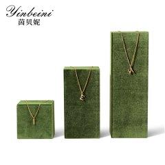 Yinbeini Velvet Pendant Bracelet Storage Stand Jewelry Storage Sets Necklace Ring Earring Display Stand  jeweler counter jewelry counter Blue TB007