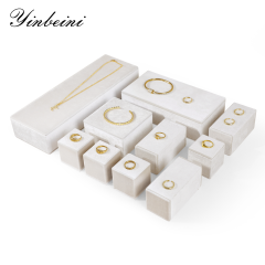 Yinbeini Velvet Necklace Ring Earring Display Stand Jewelry Storage Sets Mocha brown  Pendant Bracelet Storage Stand jeweler counter jewelry counter TB010