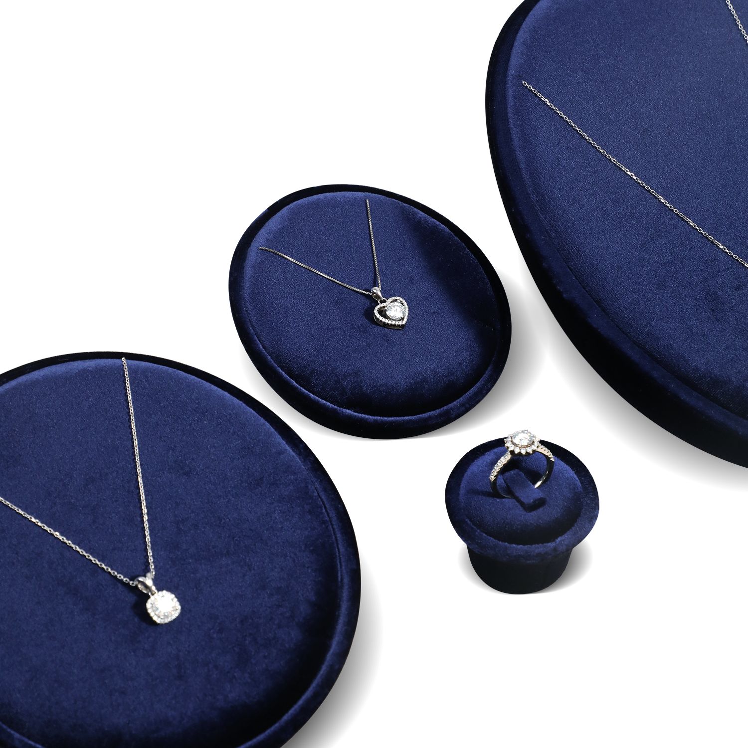 Yinbeini Velvet Ring Earring Necklace Holder Velvet Jewelry Set Jewelry Showcase Organizer jeweler counter jewelry counter TB018
