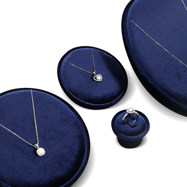 Yinbeini Velvet Ring Earring Necklace Holder Velvet Jewelry Set Jewelry Showcase Organizer jeweler counter jewelry counter TB018