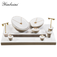 Yinbeini Velvet Ring Earring Necklace Holder Velvet Jewelry Set Jewelry Showcase Organizer jeweler counter jewelry counter TB018