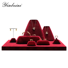 Yinbeini Artisan Handmade Velvet Necklace Display Stand Soft Fabric to Highlight Handcrafted Necklaces and Pendants TB040