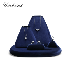 Yinbeini Elegant Velvet Necklace Display Stand for Fine Jewelry Perfect for Bridal Jewelry Wedding Necklaces and High End Accessory Presentation TB041