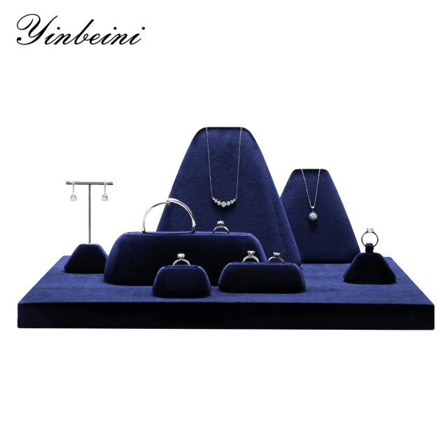 Yinbeini Elegant Velvet Necklace Display Stand for Fine Jewelry Perfect for Bridal Jewelry Wedding Necklaces and High End Accessory Presentation TB041