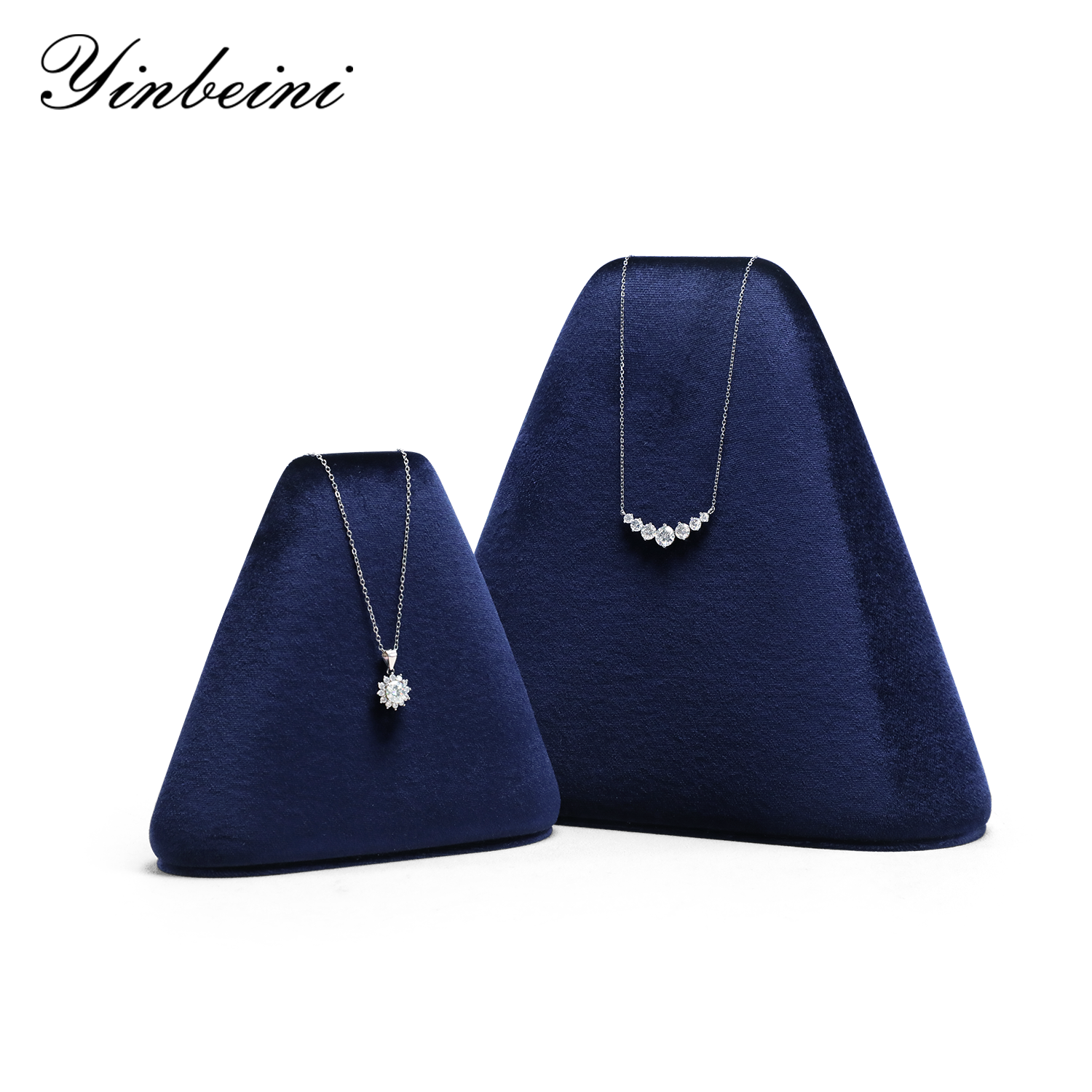 Yinbeini Elegant Velvet Necklace Display Stand for Fine Jewelry Perfect for Bridal Jewelry Wedding Necklaces and High End Accessory Presentation TB041