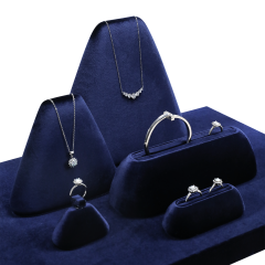 Yinbeini Elegant Velvet Necklace Display Stand for Fine Jewelry Perfect for Bridal Jewelry Wedding Necklaces and High End Accessory Presentation TB041