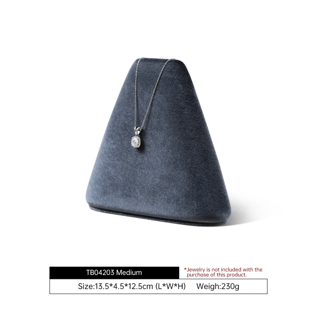 Yinbeini Elegant Velvet Necklace Display Stand for Fine Jewelry Perfect for Bridal Jewelry Wedding Necklaces and High End Accessory Presentation TB041