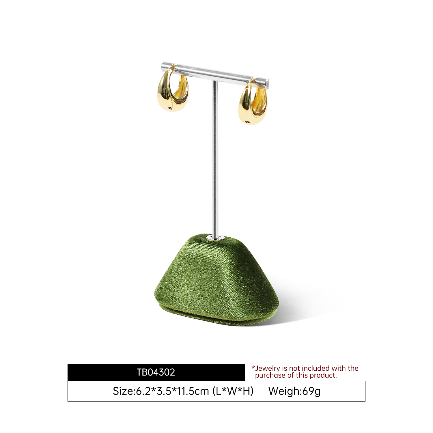 Yinbeini Artisan Handmade Velvet Necklace Display Stand Soft Fabric to Highlight Handcrafted Necklaces and Pendants TB040