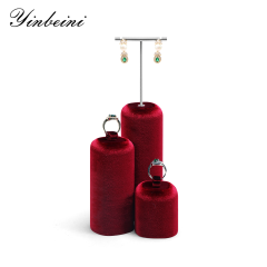 Yinbeini Multi Color Velvet Jewelry Bust Display Stand for Necklaces and Pendants Suitable for Window Showcase Trade Shows TB047