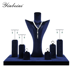 Yinbeini Versatile Velvet Necklace Bust Display for All Necklace Styles Suitable for Short Necklaces Long Chains and Statement Pendants TB048