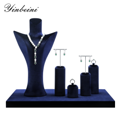 Yinbeini Versatile Velvet Necklace Bust Display for All Necklace Styles Suitable for Short Necklaces Long Chains and Statement Pendants TB048