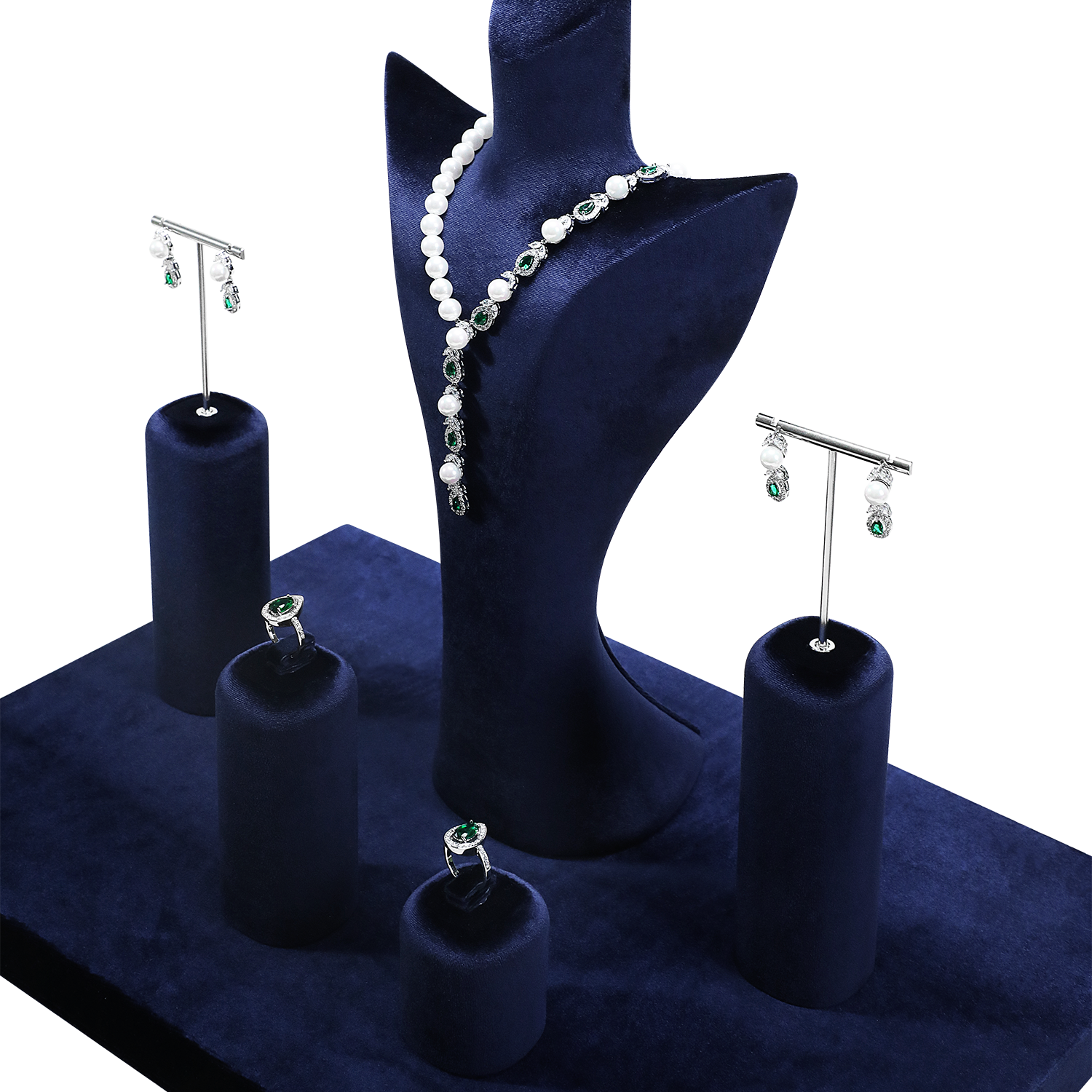 Yinbeini Versatile Velvet Necklace Bust Display for All Necklace Styles Suitable for Short Necklaces Long Chains and Statement Pendants TB048