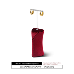 Yinbeini T Shape Earring Holder Green Jewelry Display Stand with Metal Bar for Displaying Multiple Earring Styles TB056
