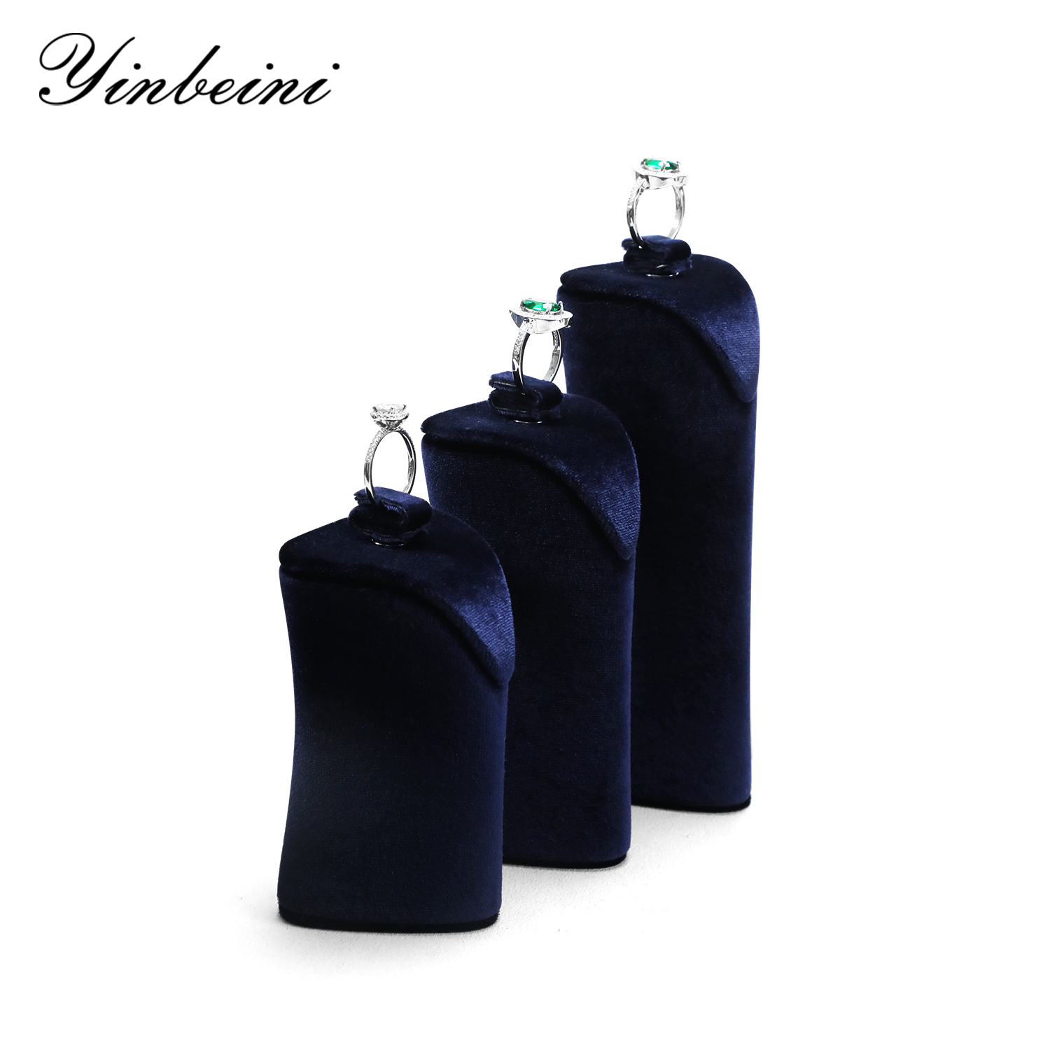 Yinbeini Trendy Minimalist Blue Jewelry Display Kit for Contemporary Fashion Boutiques Perfect for Statement and Minimalist Jewelry TB054