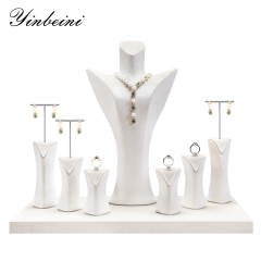 Yinbeini Portrait Neck Stand Beige Display Bust for Necklaces and Pendants Perfect for Highlighting Necklace Details TB057