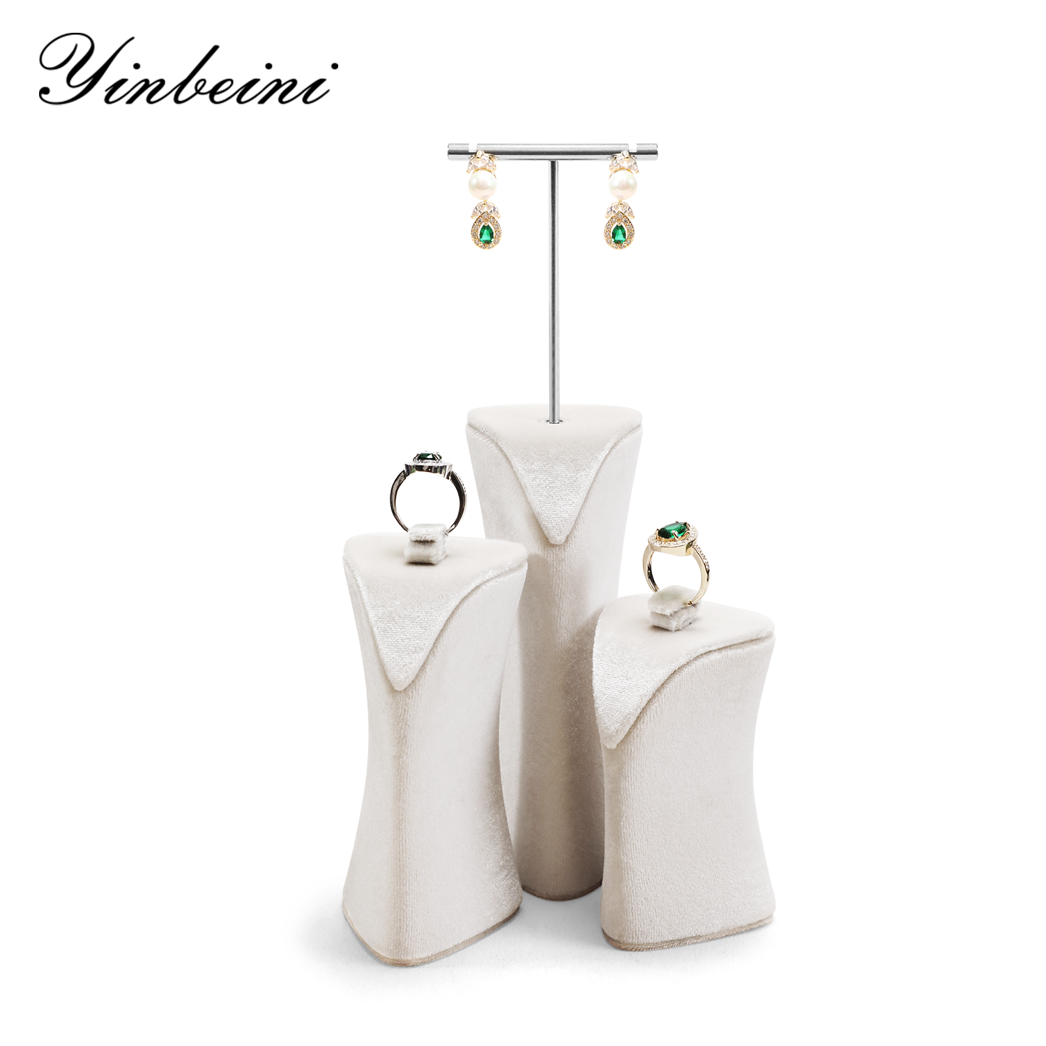 Yinbeini Portrait Neck Stand Beige Display Bust for Necklaces and Pendants Perfect for Highlighting Necklace Details TB057
