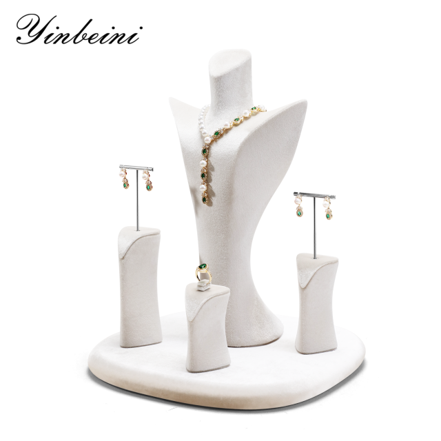 Yinbeini Portrait Neck Stand Beige Display Bust for Necklaces and Pendants Perfect for Highlighting Necklace Details TB057