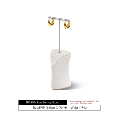 Yinbeini T Shape Earring Holder Green Jewelry Display Stand with Metal Bar for Displaying Multiple Earring Styles TB056