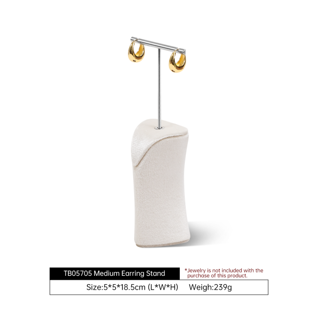 Yinbeini T Shape Earring Holder Green Jewelry Display Stand with Metal Bar for Displaying Multiple Earring Styles TB056