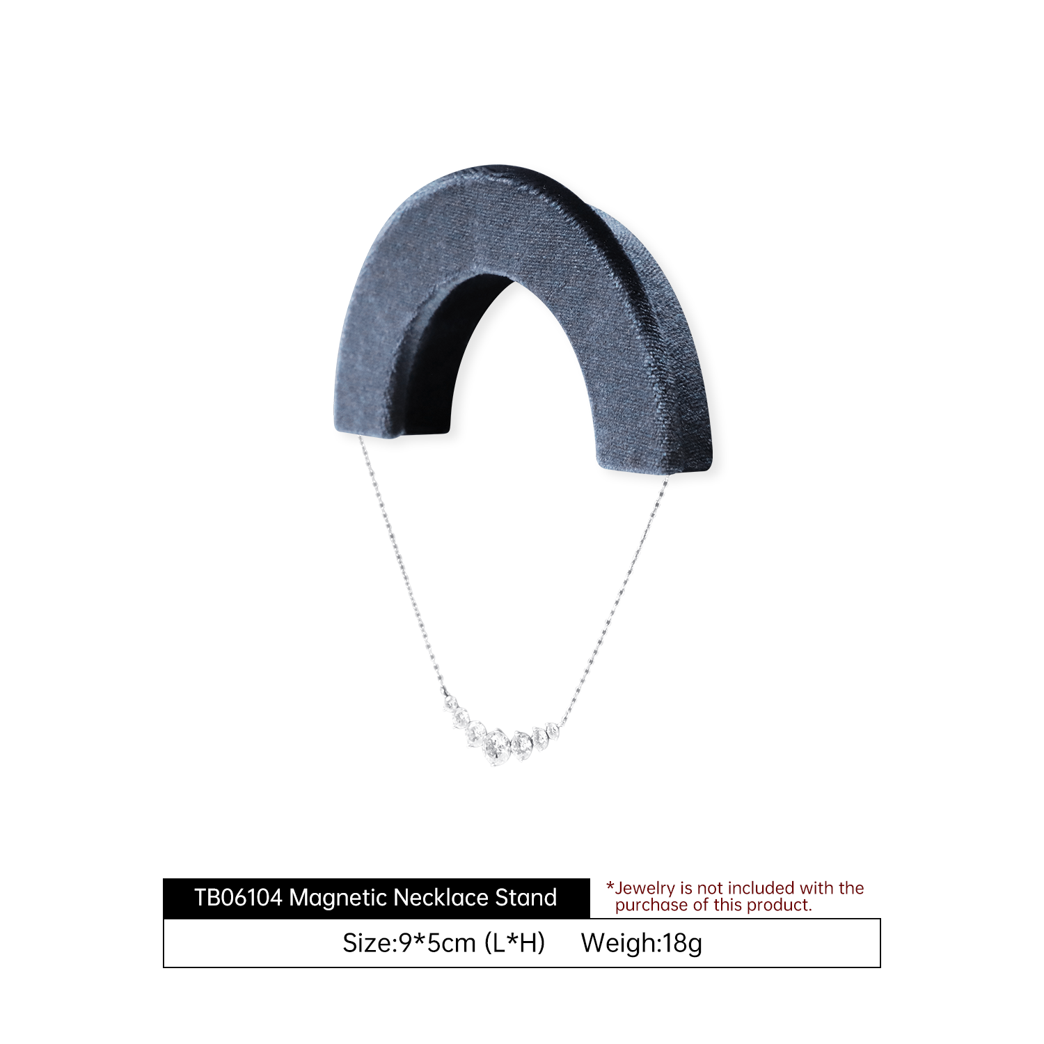 Yinbeini Velvet Jewelry Display Stand for Luxury Boutiques Elegant Plush Texture for High End Jewelry Presentation TB063