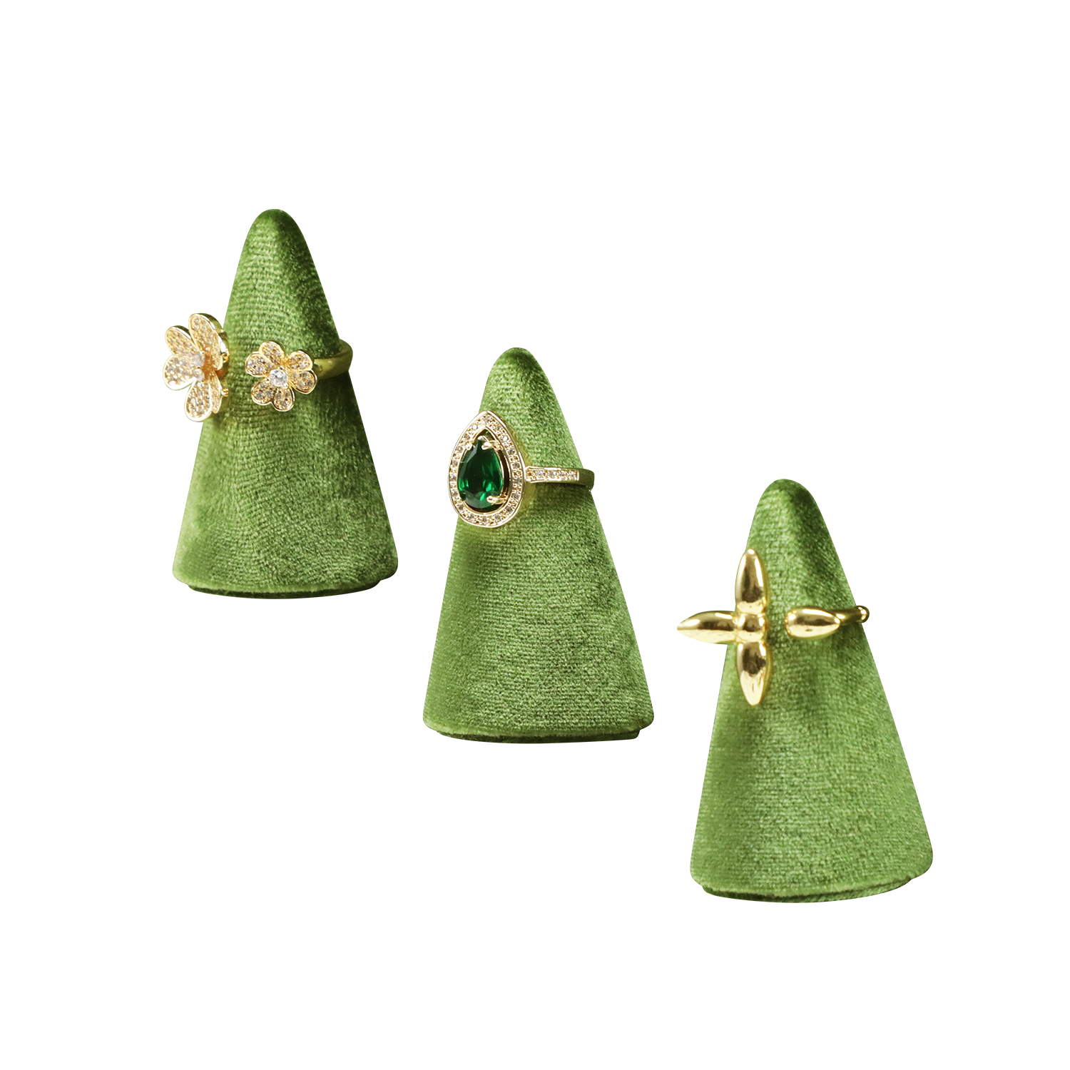 Yinbeini Velvet Jewelry Display Stand for Retail Counters Durable and Reusable for Daily Jewelry Merchandising TB062