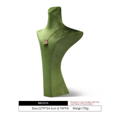 Yinbeini Black Velvet Necklace Bust Display Stand Sleek Elegant Torso for Silver and Gold Jewelry Ideal for Luxury Boutiques and Retail Stores RB031