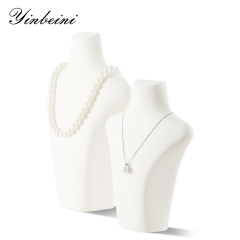 Yinbeini Microfiber  Necklace Display Stand Vertical Mannequin Stand Jewelry Display Props Portrait display stand Jeweler's jewelry counter Blue RX005