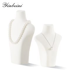 Yinbeini Microfiber  Necklace Display Stand Vertical Mannequin Stand Jewelry Display Props Portrait display stand Jeweler's jewelry counter Blue RX005