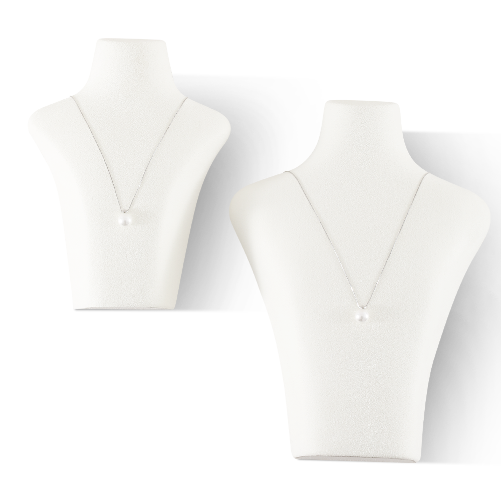 Yinbeini Microfiber Portrait display stand Necklace Display Stand Vertical Mannequin Stand Jewelry Display Props Jeweler's jewelry counter Light Beige RX001