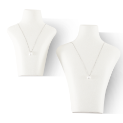 Yinbeini Microfiber Portrait display stand Necklace Display Stand Vertical Mannequin Stand Jewelry Display Props Jeweler's jewelry counter Light Beige RX001