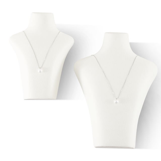 Yinbeini Microfiber Portrait display stand Necklace Display Stand Vertical Mannequin Stand Jewelry Display Props Jeweler's jewelry counter Light Beige RX001