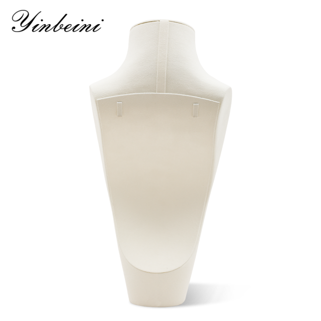 Yinbeini Microfiber display stand Vertical Mannequin Stand Necklace Display Stand Portrait Jewelry Display Props jewelry counter Jeweler Gray RX008