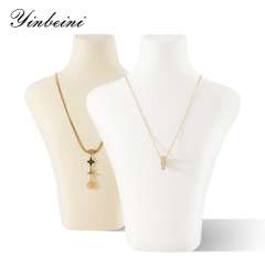 Yinbeini Microfiber  Necklace Display Stand Vertical Mannequin Stand Jewelry Display Props Portrait display stand Jeweler's jewelry counter Blue RX005