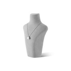 Yinbeini Necklace Display Stand Vertical Mannequin Stand Microfiber Portrait display stand Jewelry Display Props Jeweler's jewelry counter Beige RX002