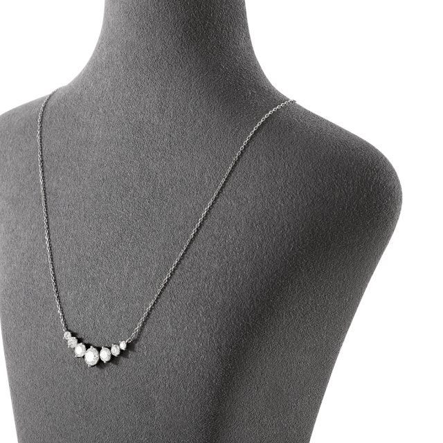 Yinbeini Necklace Display Stand Vertical Mannequin Stand  Portrait display stand Microfiber Jewelry Display Props Jeweler's jewelry counter Gray RX004