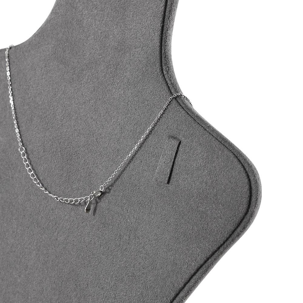 Yinbeini Necklace Display Stand Vertical Mannequin Stand  Portrait display stand Microfiber Jewelry Display Props Jeweler's jewelry counter Gray RX004