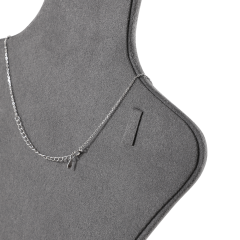 Yinbeini Necklace Display Stand Vertical Mannequin Stand  Portrait display stand Microfiber Jewelry Display Props Jeweler's jewelry counter Gray RX004
