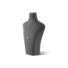 Yinbeini Microfiber Jewelry Display Props Portrait display stand Necklace Display Stand Vertical Mannequin Stand Jeweler's jewelry counter Light Gray RX003