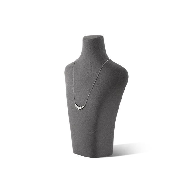 Yinbeini Jewelry Display Props Necklace Display Stand Vertical Mannequin Stand  Microfiber Portrait display stand Jeweler's jewelry counter Black RX006
