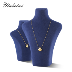 Yinbeini Microfiber  Necklace Display Stand Vertical Mannequin Stand Jewelry Display Props Portrait display stand Jeweler's jewelry counter Blue RX005